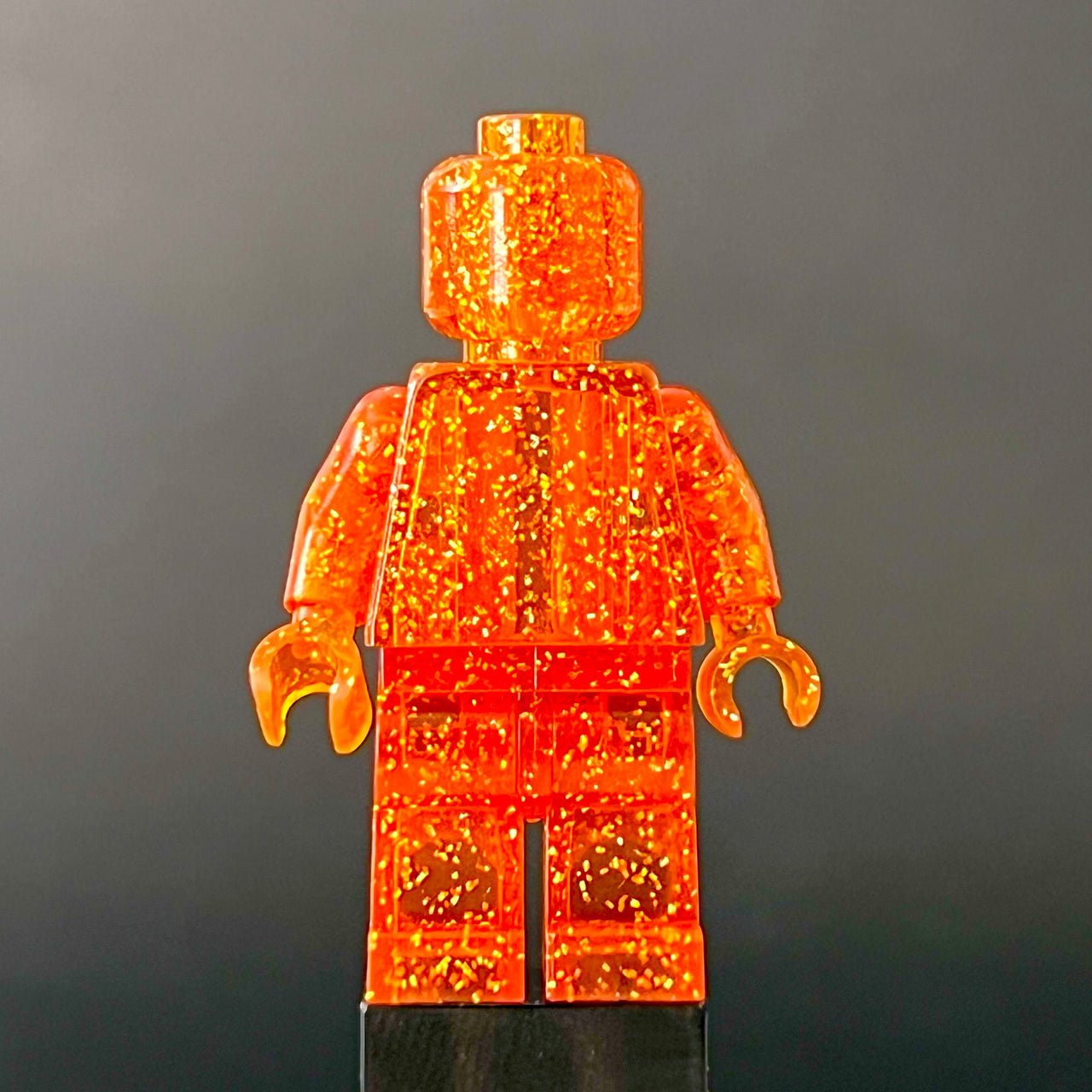 Glitter-Orange Monochrome Figure